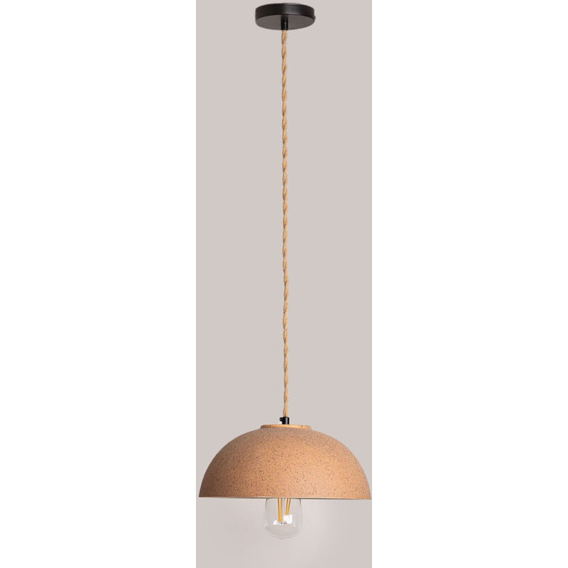 Sklum - Plafonnier en Porcelaine Ouval Brun Caramel