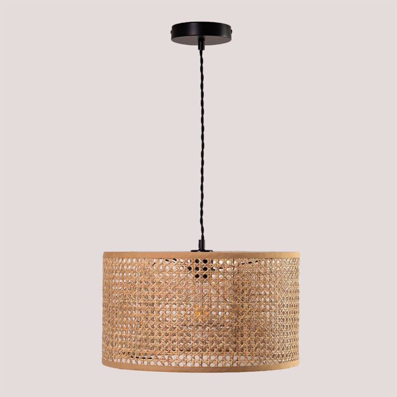 Sklum - Lampe suspendue en rotin Serri