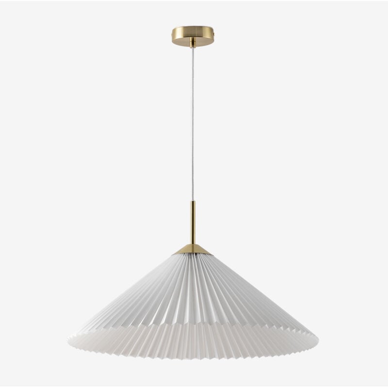 Sklum - Plafonnier Margalida en métal et tissu Doré