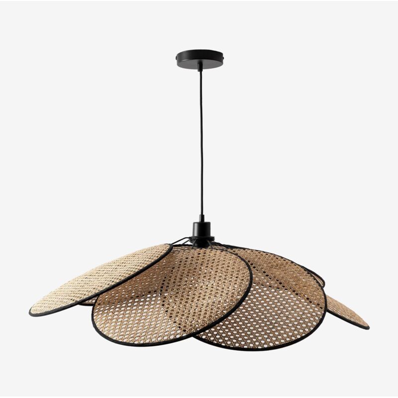 Plafonnier Okai Pure Sklum Black&Natural Ø100 cm