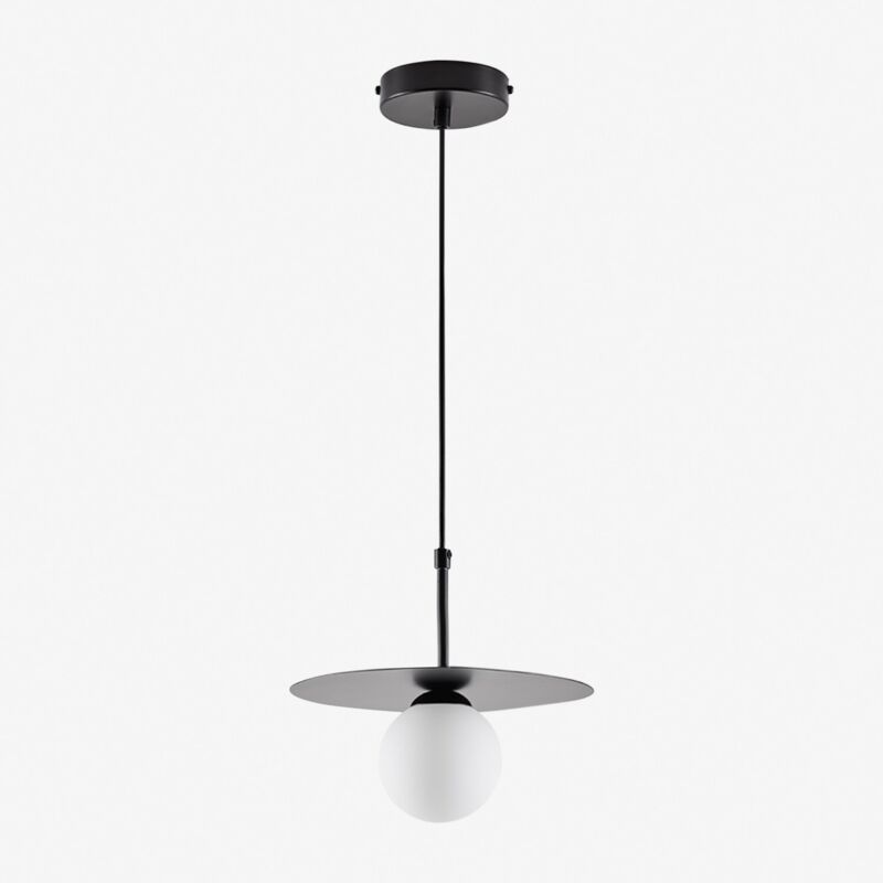 Sklum - Plafonnier salle de bain boule en verre Jorien Noir