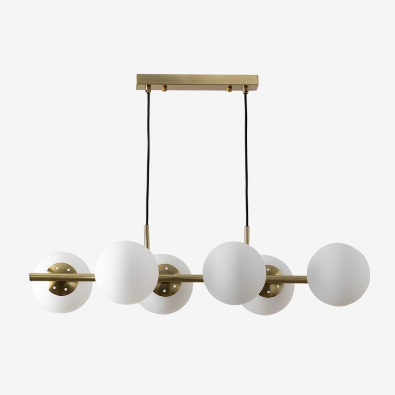 Sklum - Plafonnier en fer et boules de verre Uvol &x2194&xFE0E 80 cm Sklum - Plafonnier en fer et boules de verre Uvol &x2194&xFE0E 80 cm