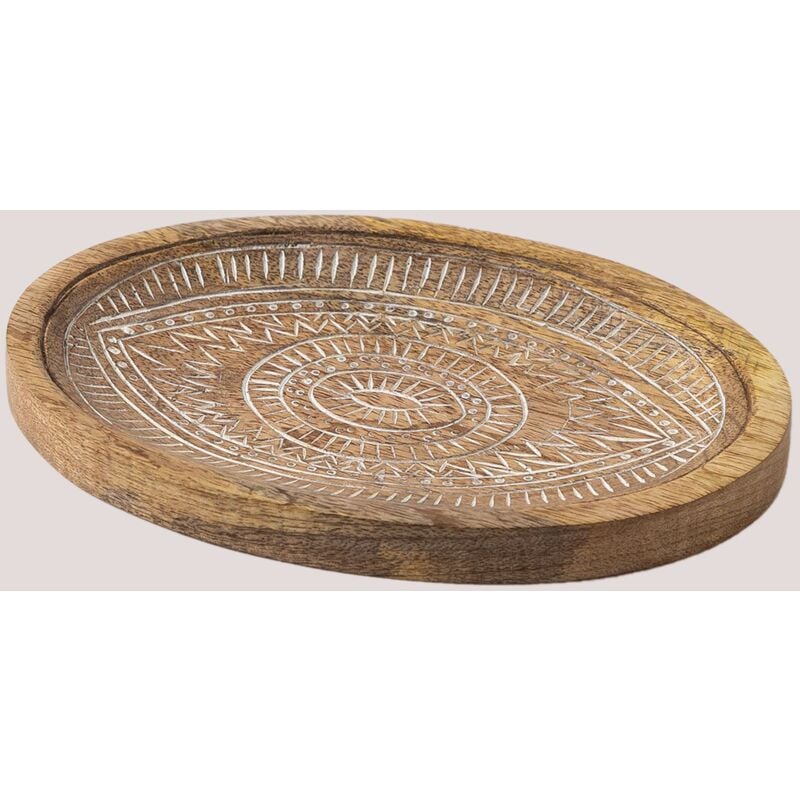 Plateau décoratif en bois de manguier Kaloyan Sklum x2194&xFE0E 25 cm