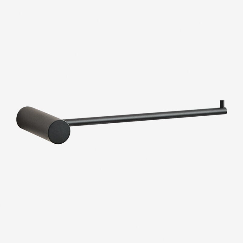 Sklum - Porte-serviettes mural avec barre pour salle de bain en acier inoxydable (↔︎20 cm) Devon Noir