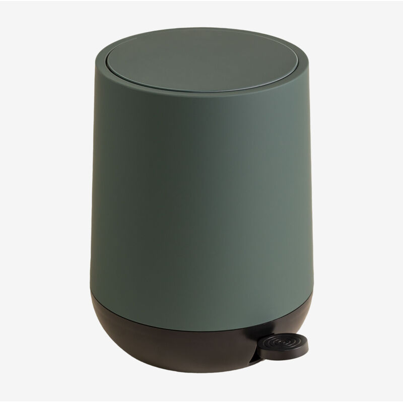 Sklum - Poubelle Vesey avec couvercle et pédale Vert Éter