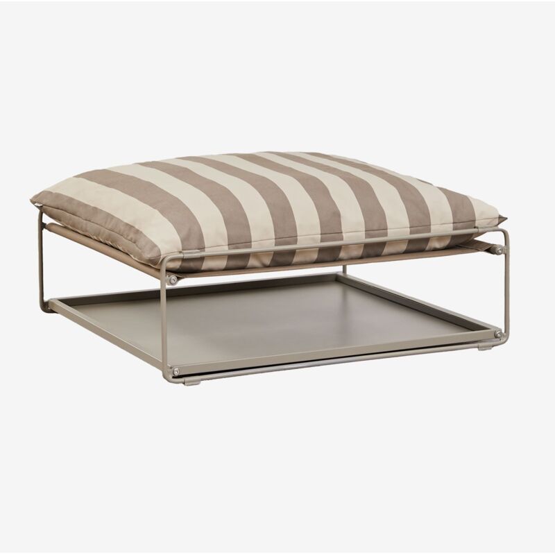 Pouf de jardin Amaro transformable en table d'appoint Sklum Tapioca Beige - Brun Moka