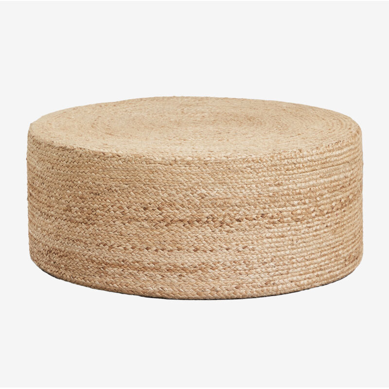 Pouf de jardin rond en jute naturel Elinne SKLUM Yute