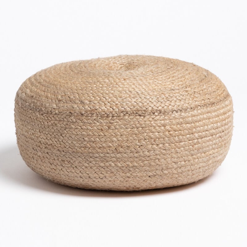 Pouf Rond en Jute Pilew Sklum 50 cm