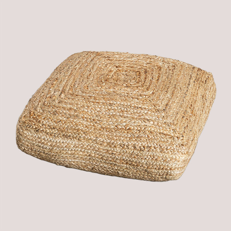 

Puff Cuadrado de Yute Pilew SKLUM - 50 x 50 cm