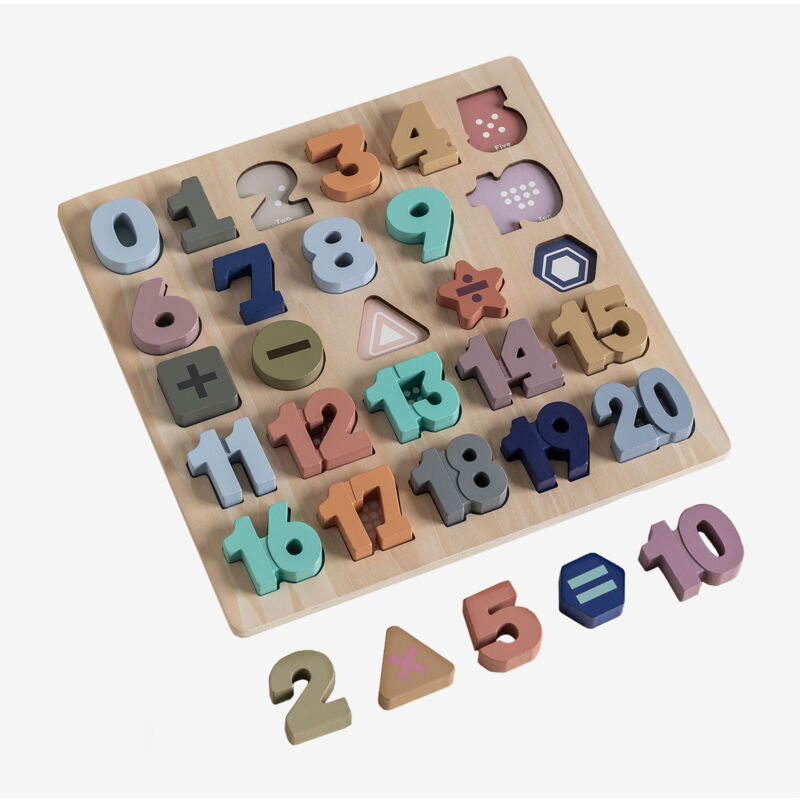 

Puzzle con Números de Madera Nemi Kids Multicolor Fresh - Sklum