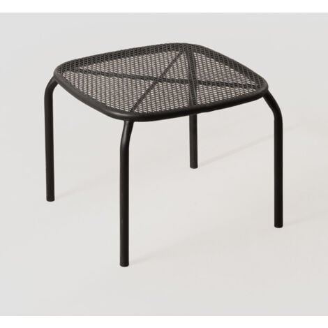 SKLUM Quadratischer Gartentisch 40x40 cm aus Stahl Dylha Schwarz                                  