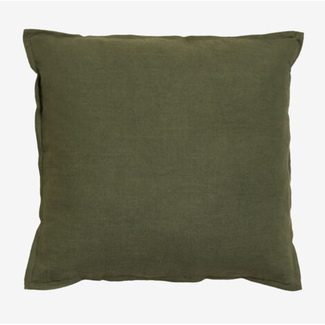 SKLUM Quadratisches Kissen 45x45 cm aus Baumwolle Elezar Militärgrün                                  