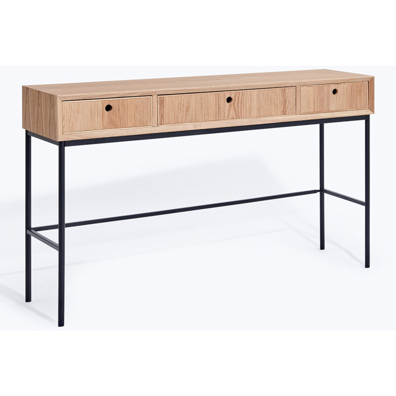 

Recibidor en Madera de Fresno Valar Negro - Madera Natural - Sklum