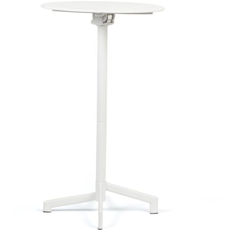 SKLUM Runder Bartisch Ø60 cm klappbar und in 2 Höhen verstellbar aus Stahl Dely Weiss                                  