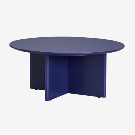 SKLUM Runder Couchtisch Ø80 cm aus MDF Saonara Blau Lapislazuli                                  
