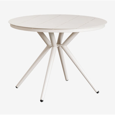 SKLUM Runder Esstisch aus Aluminium Valerie Gardenia Weiß Ø100 cm