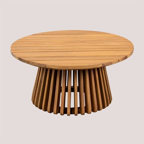 SKLUM Runder Garten-Couchtisch Ø80 cm aus Mura-Akazienholz              Akazie Braun                     