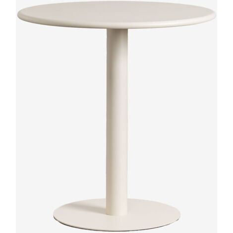 SKLUM Runder Gartentisch Ø70 cm aus Eisen Mizzi Beige Tapioca                                  
