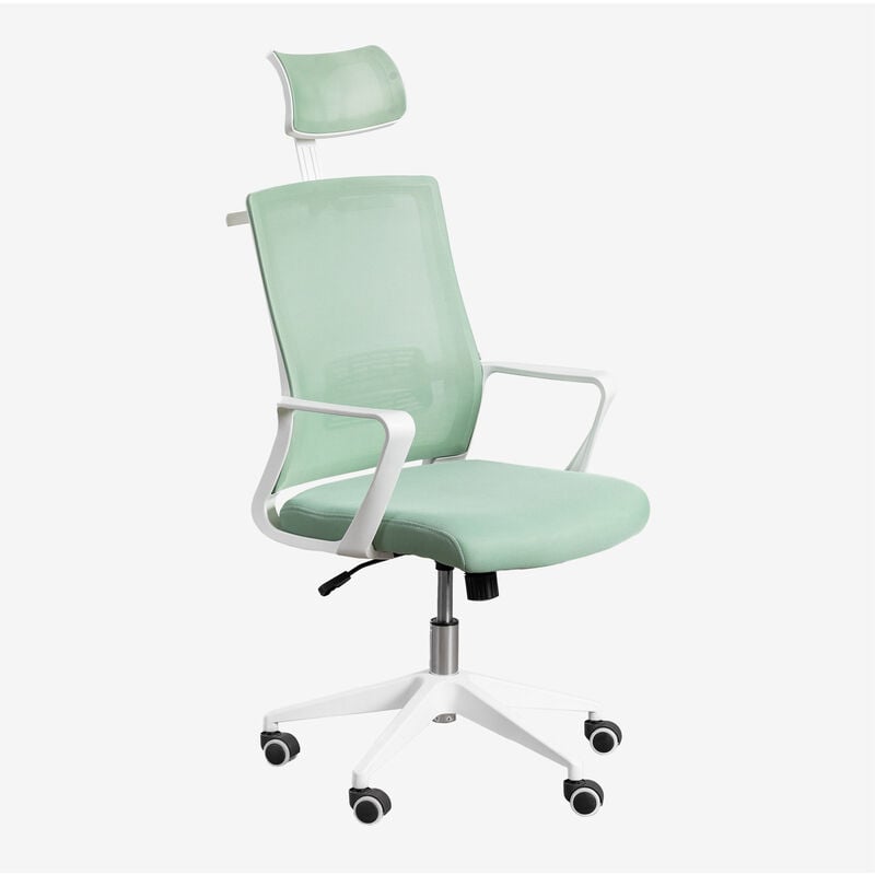 Sedia da Ufficio con Ruote e Braccioli Teill Colors Celadon Mousse - Sklum