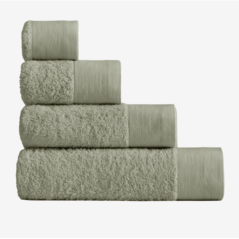 Serviette en coton et lin Markel Sklum Vert Laurier