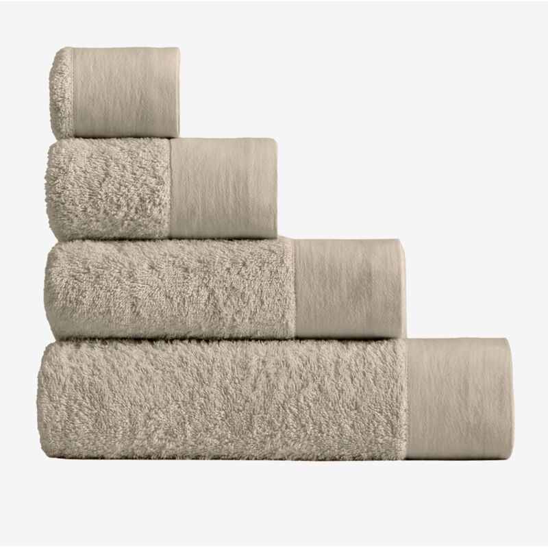 Serviette en coton et lin Markel Sklum Tapioca Beige