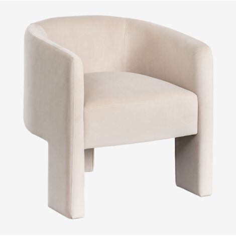 SKLUM Sessel aus samt Xastru         Beige                          