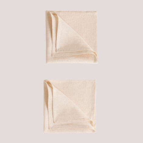 SKLUM Set aus 2 Leinenservietten Zendan Beige Tapioca