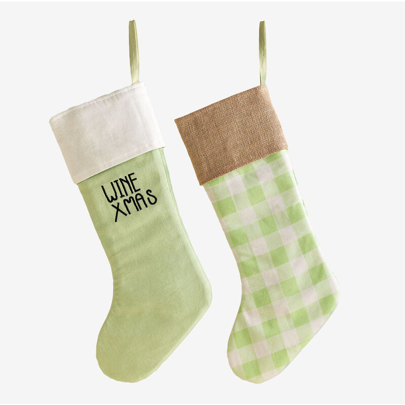 

Set de 2 Calcetines Navideños Twinkle Verde Menta - Sklum