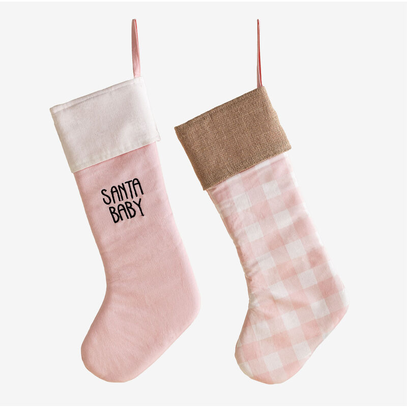 

Set de 2 Calcetines Navideños Twinkle Rosa Algodón de Azúcar - Sklum