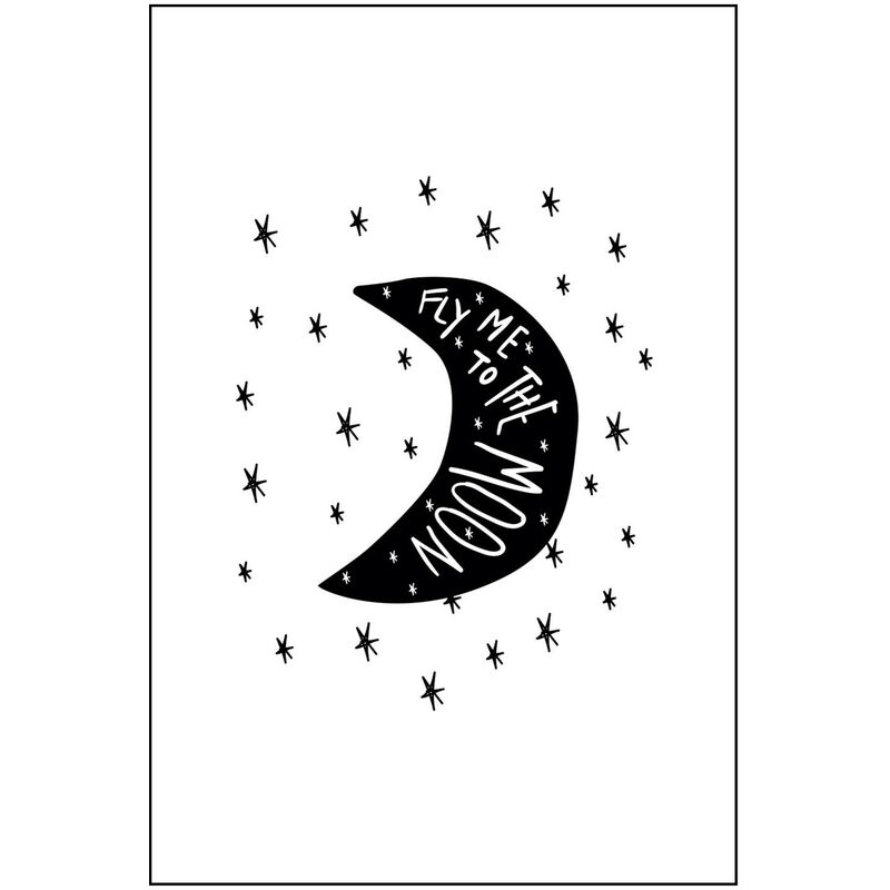 

Set de 2 Láminas Decorativas (50x70 cm) Astro Kids Blanco - Negro - Sklum