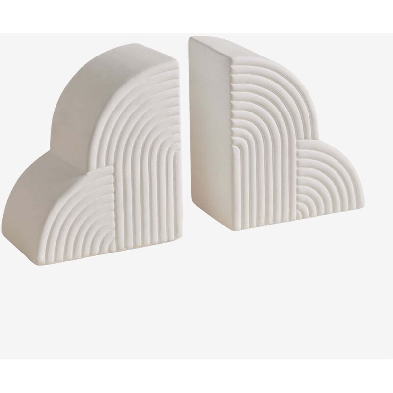Set de 2 serre-livres en céramique Belzer SKLUM Blanc Set de 2 serre-livres en céramique Belzer SKLUM Blanc