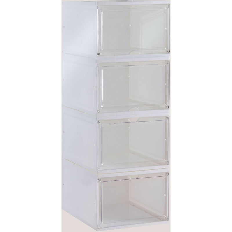 

Set de 4 Cajas para Zapatos Ekans Blanco - Sklum