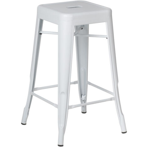 Sgabello Slad bianco alto 65 cm