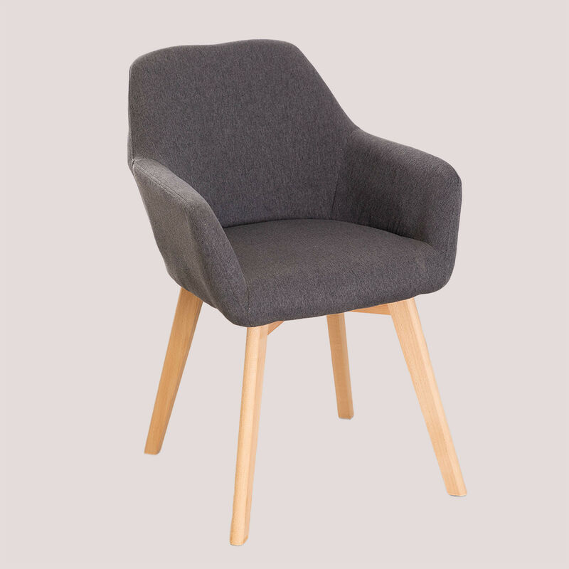 

Silla de Comedor con Reposabrazos Ervi Design Antracita - Sklum