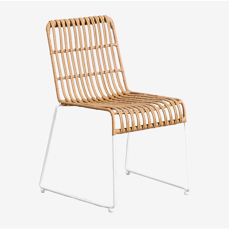 

Silla de Comedor en Ratán Sintético Aroa Natural Blanco - Sklum