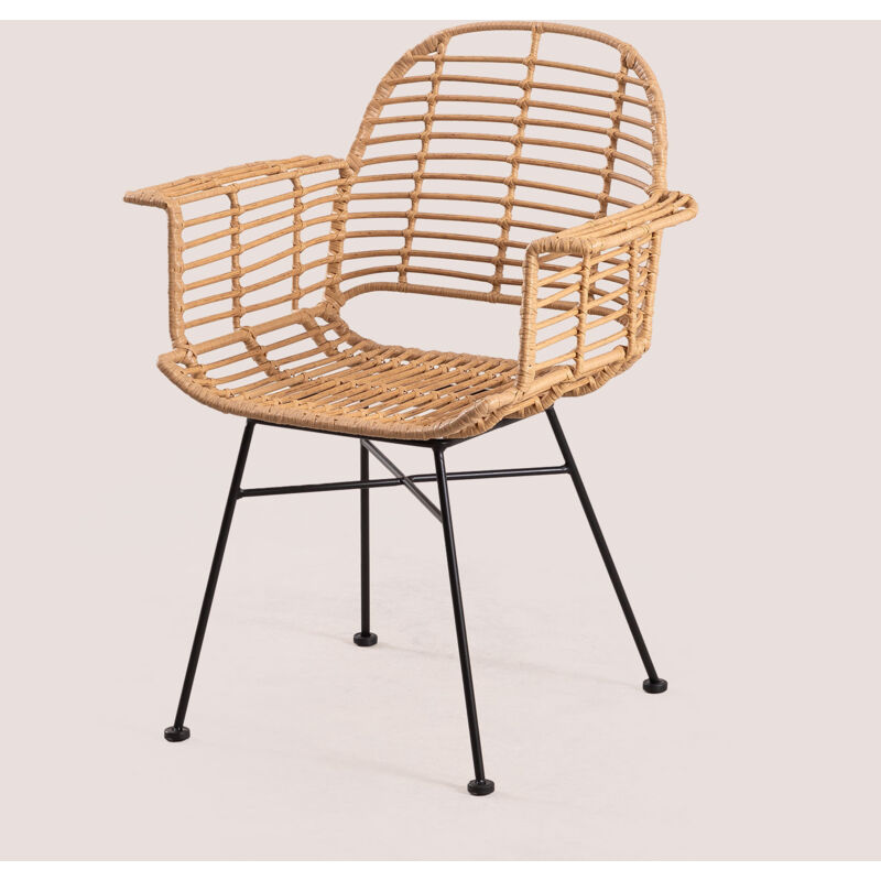 

Silla de Comedor en Ratán Sintético Mimbar Style Marrón Natural - Sklum