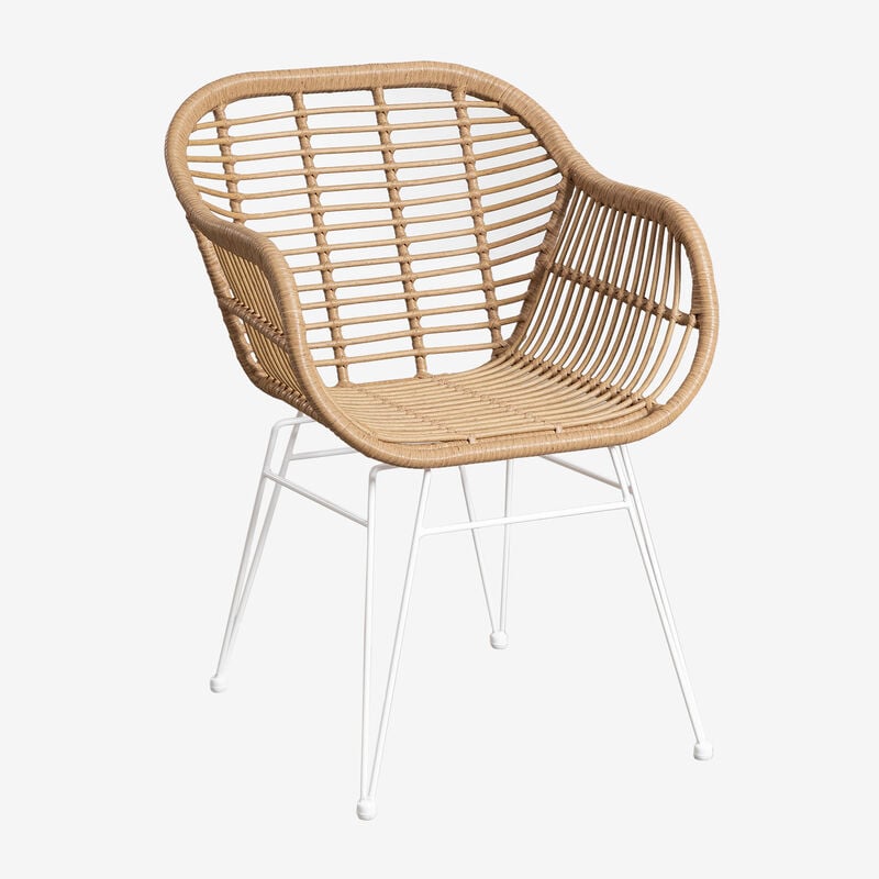 

Silla de Comedor en Ratán Sintético Zole Blanco - Sklum