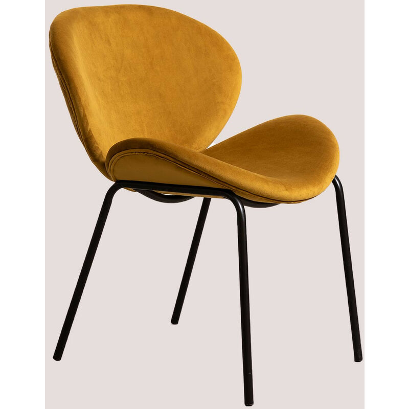 

Silla de Comedor en Terciopelo Fior Mostaza Mostaza - Sklum