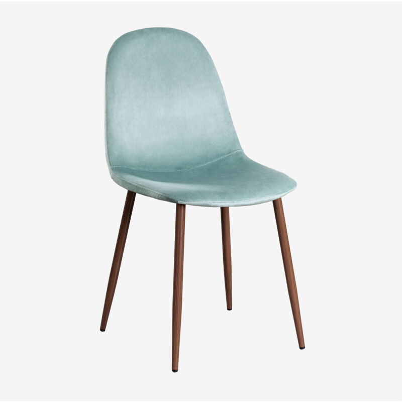 

Silla de Comedor en Terciopelo Glamm Madera Oscura Verde Abeto - Sklum