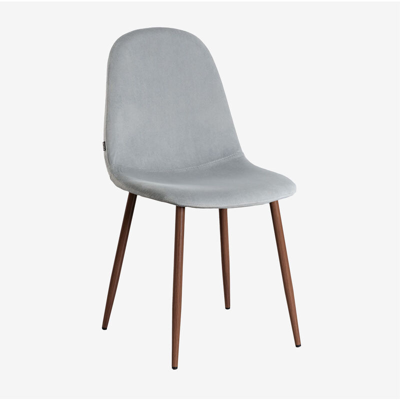 

Silla de Comedor en Terciopelo Glamm Madera Oscura Delfín - Sklum