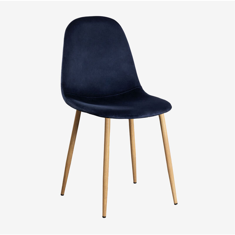 

Silla de Comedor en Terciopelo Glamm SKLUM - Madera Natural Cobalto