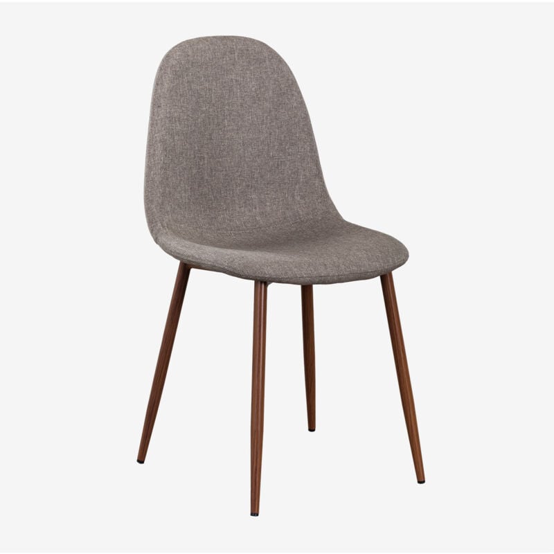 

Silla de Comedor Glamm Madera Oscura Gris Topo - Sklum