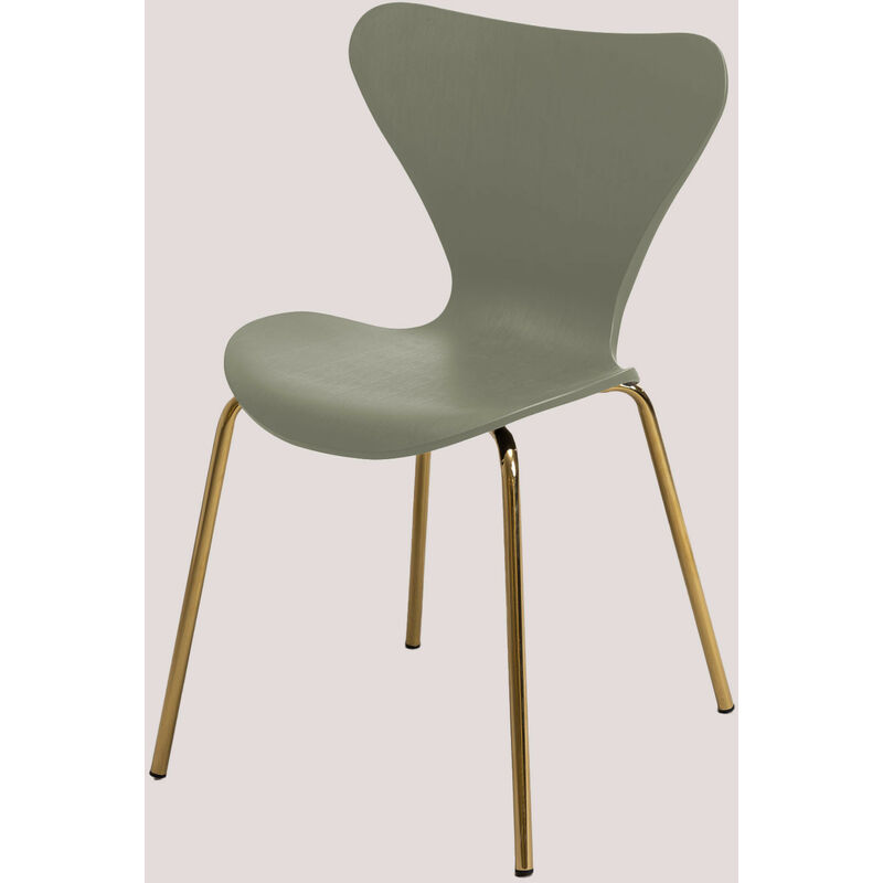 

Silla de Comedor Uit Celadón Dorado - Sklum