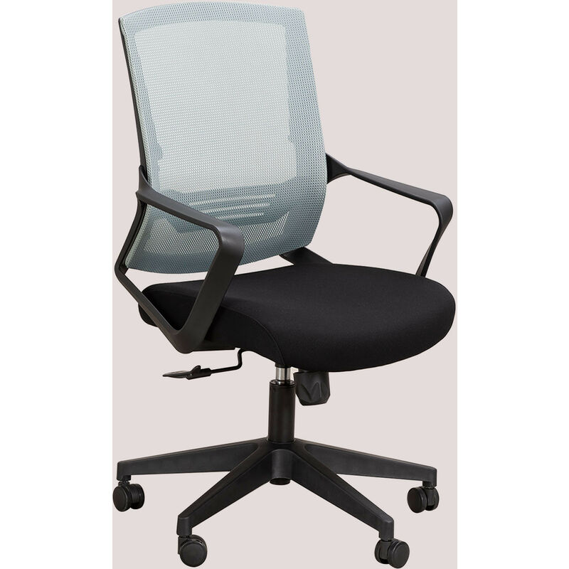 

Silla de Oficina con Ruedas Work Colors Gris Azulado Claro - Negro - Sklum