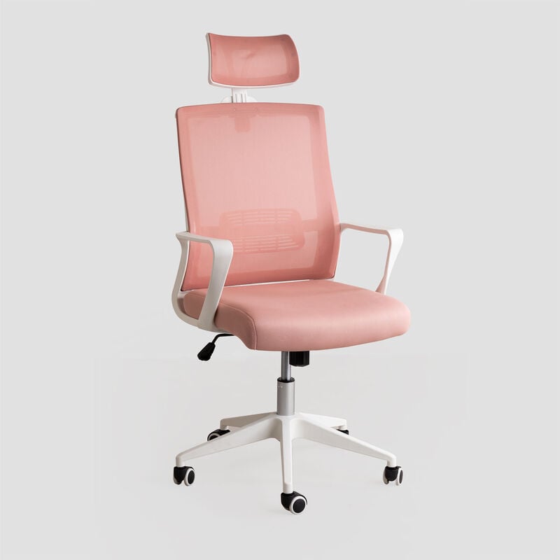 

Silla de Oficina con Ruedas y Reposabrazos Teill Colors Rosa Cuarzo - Sklum