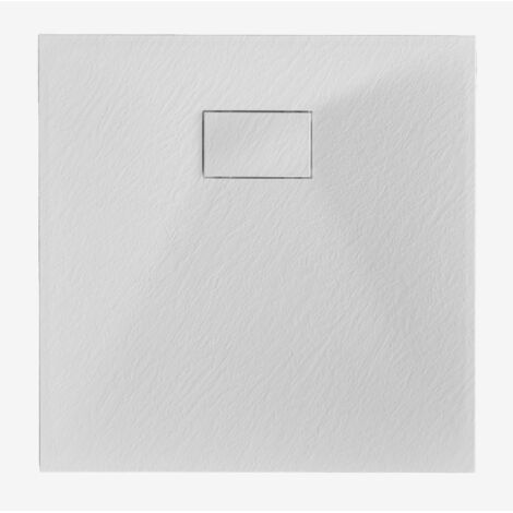 SKLUM Soho quadratische, rutschfeste, extraflache Duschwanne aus SMC-Harz Weiss 70 x 70 cm                                 