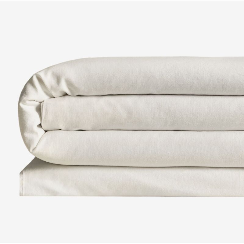 Housse de couette en lin 160 g/m² Sorana SKLUM Blanc