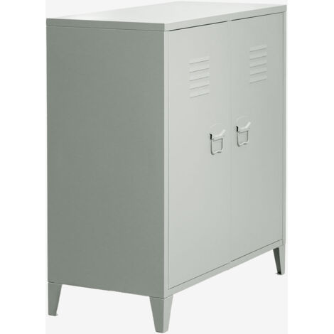SKLUM Spind-Sideboard mit 2 Türen aus Stahl Pohpli Grün Caqui                                  