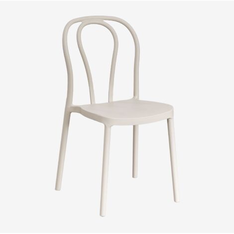 SKLUM Stapelbarer Esszimmerstuhl aus Polypropylen Mizzi Beige Tapioca                                  