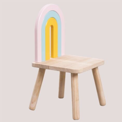 SKLUM Stuhl aus Holz Mini Rainbow Kids Braun Natur